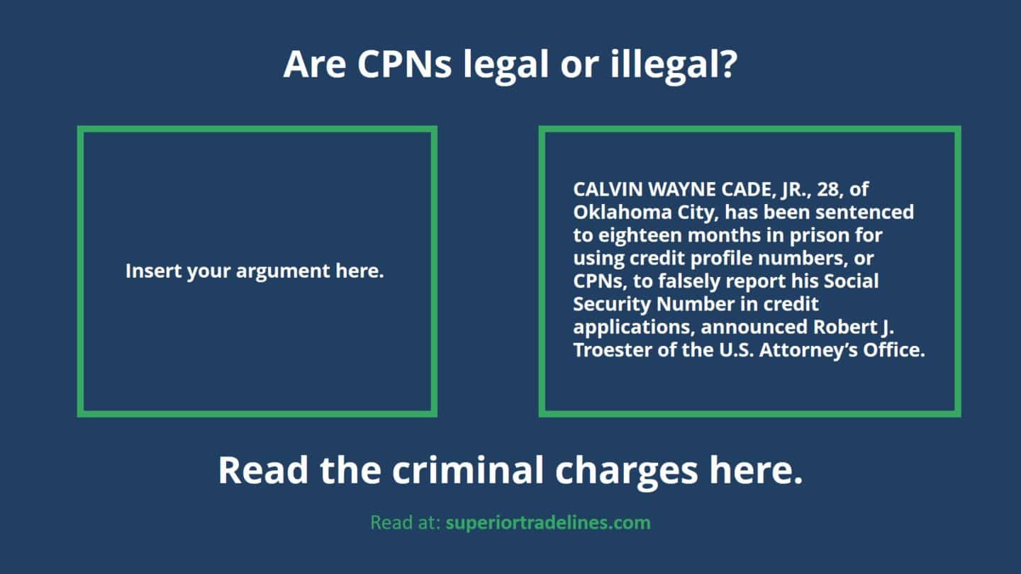 Yes You Can Go To Jail If You Use A Cpn Or Credit Profile Numb